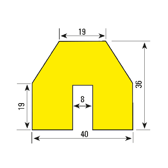 Knuffi Kantenschutzprofil Typ BB, zum Aufstecken/Anschrauben, gelb/schwarz, PU, 1m Knuffi Kantenschutzprofil Typ BB, zum Aufstecken/Anschrauben, gelb/schwarz, PU, 1m-Beschreibung lesen