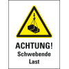 Warnaufsteller Leicht, ACHT.Schwebende Last, gelb, Polypropylen, 350x650mm, 300g, ASR A1.3