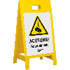 Warnaufsteller Leicht, ACHT.Schwebende Last, gelb, Polypropylen, 350x650mm, 300g, ASR A1.3