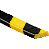 Knuffi Flächenschutzprofil Typ F, selbstklebend/zum Anschrauben, gelb/schwarz, PU, 1m Knuffi Flächenschutzprofil Typ F, selbstklebend/zum Anschrauben, gelb/schwarz, PU, 1m