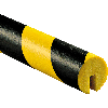 Knuffi Kantenschutzprofil Typ B, zum Aufstecken/Anschrauben, gelb/schwarz, PU, 1m