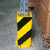 Anfahrschutzprofil, U-Form, zum Aufdübeln, gelb pulverbeschichtet, 160x400x160mm, ASR A1.3 Anfahrschutzprofil, U-Form, zum Aufdübeln, gelb pulverbeschichtet, 160x400x160mm, ASR A1.3