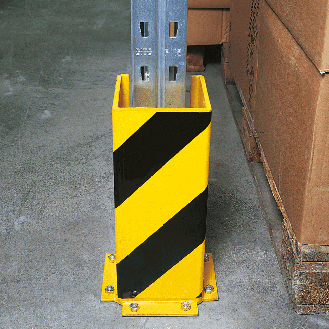 Anfahrschutzprofil, U-Form, zum Aufdübeln, gelb pulverbeschichtet, 160x400x160mm, ASR A1.3-Beschreibung lesen