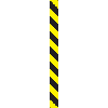 Warnmarkierungsstreifen, ASR A1.3, gelb/schwarz, Folie, selbstklebend, 1000x75mm, 10/VE