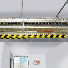 Winkelmarkierung, reflektierend, gelb/schwarz, Aluminium, 50x990mm, ASR A1.3