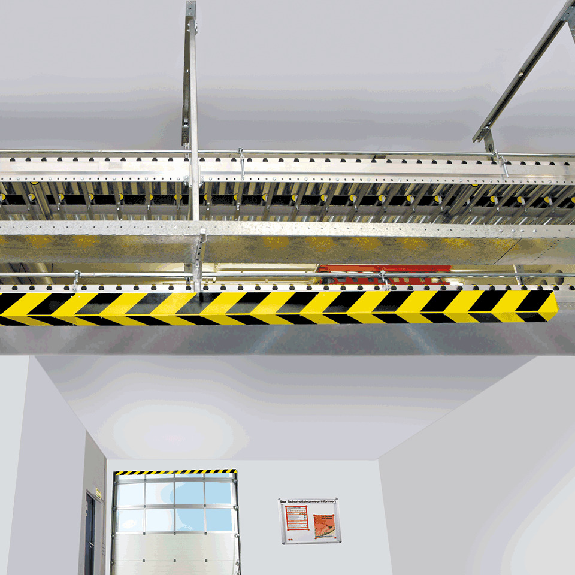 Winkelmarkierung, reflektierend, gelb/schwarz, Aluminium, 50x990mm, ASR A1.3-Beschreibung lesen