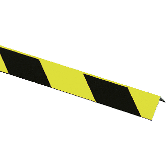 Winkelmarkierung, fluoreszierend-nachleuchtend gelb/schwarz, Aluminium, 50x990mm, ASR A1.3-Beschreibung lesen