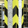 Winkelmarkierung, fluoreszierend-nachleuchtend gelb/schwarz, Aluminium, 50x990mm, ASR A1.3