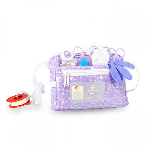 Marsupio organizzatore per l'allattamento alla lavanda dolce-Leggi tutto