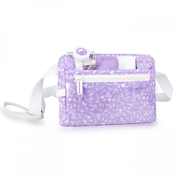 Marsupio organizzatore per l'allattamento alla lavanda dolce-Leggi tutto
