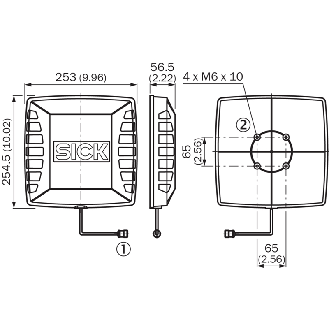 Antenne RFID UHF (860 MHz ... 960 MHz) - RFA641-3440-Lire la description