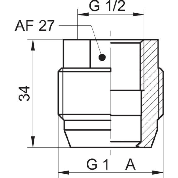 Adaptateur G1/2 A hygiénique G 1/2 A hyg. / G 1 A hyg. AISI 316L - ZPH1-32C0 Adaptateur G1/2 A hygiénique G 1/2 A hyg. / G 1 A hyg. AISI 316L - ZPH1-32C0-Lire la description