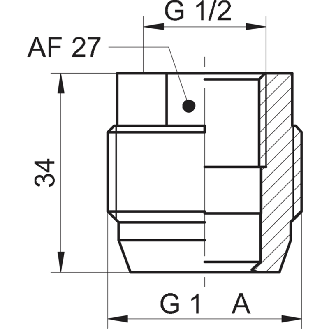 Adaptateur G1/2 A hygiénique G 1/2 A hyg. / G 1 A hyg. AISI 316L - ZPH1-32C0-Lire la description