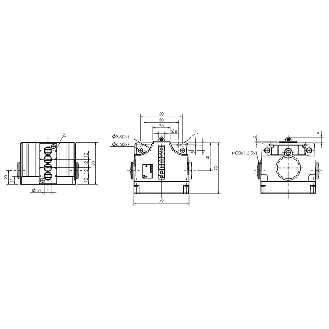 Boîtier multipistes mécanique, sécurité, 4x galet, 12mm - BNS 813-B04-R12-61-A-22-04 (BNS02MM)-Lire la description