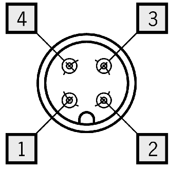 Fdc monopiste de précision N01, Poussoir à bille, SPDT, M12 4P - N01K550-MC1526-Lire la description
