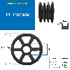 Pulegge Pulegge trapezoidali con mozzo smontabile PFB30200M Puleggia trapezoidale in ghisa tipo SPB/B con mozzo smontabile serie 2517 con 3 scanalature, passo diametro 200 mm