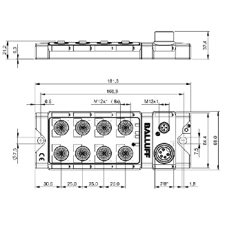 Répartiteur actif, IO-Link, 16E PNP type 2, 16S PNP 2A, IP67 - BNI IOL-302-000-Z013 (BNI0035)-Lire la description