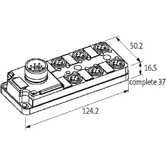 Répartiteur 6xM12 4p LED PNP; M23 12p - 27764 | MVB6-V-Lire la description