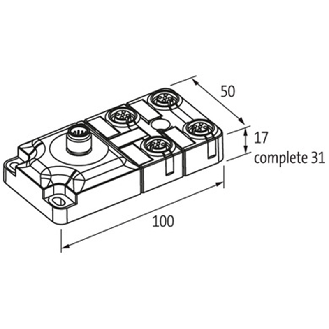 Répartiteur 4xM12 4p PNP LED; M12 8p - 8000-84470-0000000-Lire la description