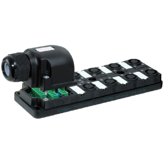 Répartiteur 8xM12 4p PNP LED; Capot avec bornes à vis - 27778 | MVP8-V-Lire la description