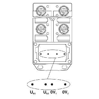 Répartiteur 8xM12A 5p PNP; Vissé enfichable - SACB-8/16-L-C GG SCO-Lire la description