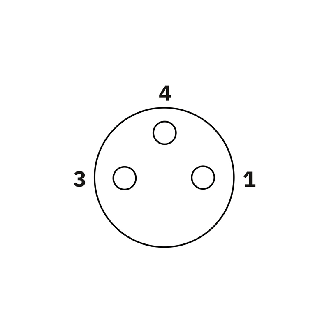 Répartiteur 4xM08A Fem 3p PNP; M12 - SACB- 4/3-L-M12-M8 HD-Lire la description