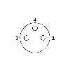 Répartiteur 4xM08A Fem 3p PNP; M12 - SACB- 4/3-L-M12-M8 HD