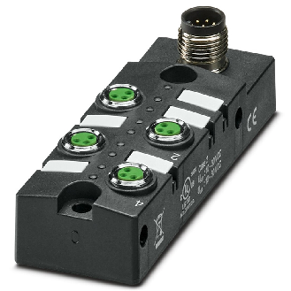 Répartiteur 4xM08A Fem 3p PNP; M12 - SACB- 4/3-L-M12-M8 HD-Lire la description