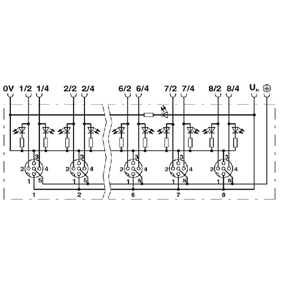 Répartiteur 8xM12 5p LED PNP; Câble PUR/PVC 5m - SACB-8/16-L- 5,0PUR SCO P Répartiteur 8xM12 5p LED PNP; Câble PUR/PVC 5m - SACB-8/16-L- 5,0PUR SCO P-Lire la description
