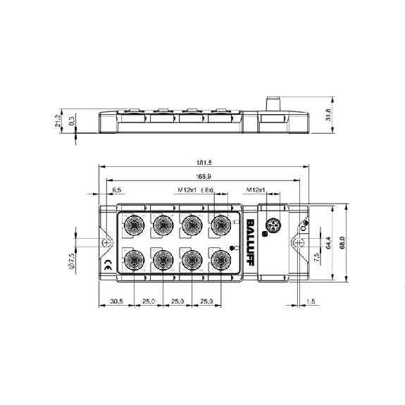 Répartiteur actif, IO-Link, 16 entrées PNP type 2, IP67 - BNI IOL-104-000-Z012 (BNI0032)-Lire la description