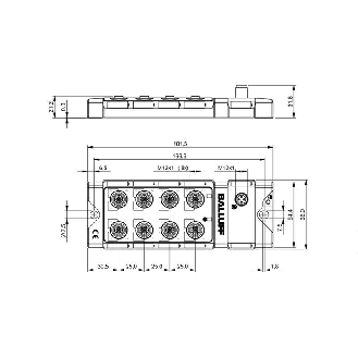Répartiteur actif, IO-Link, 16 entrées PNP type 2, IP67 - BNI IOL-104-000-Z012 (BNI0032)-Lire la description