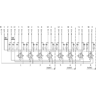 Répartiteur 8xM12 5p NPN LED, sans capot - 276565 | MVA8-U-YH-NP-Lire la description