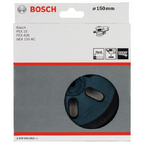 Disque abrasif dur, 150 mm, pour GEX 150 AC Professional, PEX 15 AE-Lire la description