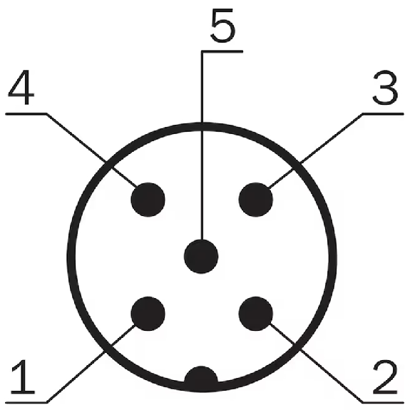 Capteur d'inclinaison 1 axe, 360°,  4-20mA / M12 5P+C0.3m - TMS22E-PKH360-Lire la description