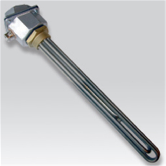 Thermoplongeur fixe inox 316L 3000W, lp=380mm, M45x2 cuivre nickelé - TF8-I-380/M45-Lire la description