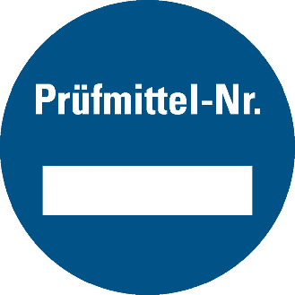 Inventaretiketten Prüfmittel-Nr., blau, Dokumentenfolie, Ø 30mm, 90/VE-Beschreibung lesen