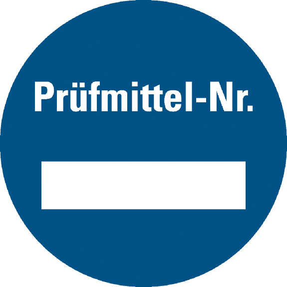 Inventaretiketten Prüfmittel-Nr., blau, Dokumentenfolie, Ø 40mm, 90/VE-Beschreibung lesen