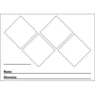 Gefahrstoffetikett zum Selbstkleben und Beschriften, für 4 Piktos, Folie, 74x52mm, 10/Bogen-Beschreibung lesen
