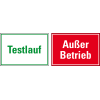 Doppelseitiges Magnetschild Testlauf - Außer Betrieb, Magnetfolie, 150x100mm Doppelseitiges Magnetschild Testlauf - Außer Betrieb, Magnetfolie, 150x100mm