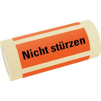 Hinweisetikett Nicht stürzen, leuchtrot, Haftpapier, permanent, 170x60mm, 250 Stück/RO-Beschreibung lesen