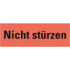 Hinweisetikett Nicht stürzen, leuchtrot, Haftpapier, permanent, 170x60mm, 250 Stück/RO