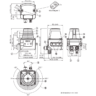 Capteur 2D-LiDAR, HDDM+, 0,05 m ... 25 m, 4 (PNP) - TiM881P-2100101-Lire la description