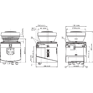 Capteur 2D-LiDAR Outdoor 0,5 ... 40 m, Angle Horizontal (270°) - LMS141-15100-Lire la description