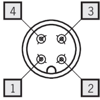 Boîtier monopiste inductif PNP NO+NF P5mm 10-55Vdc, M12 4P - ESN10B050UP048LKS01-M-Lire la description