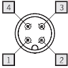 Boîtier monopiste inductif PNP NO+NF P5mm 10-55Vdc, M12 4P - ESN10B050UP048LKS01-M