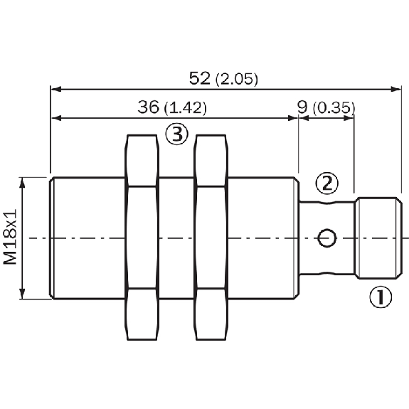 DPI M18 PNP NO P8mm noyé F1 / M12 4P - IMR18-08BPSTC0S-Lire la description