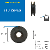 Poleas Poleas trapezoidales con cubo desmontable PFZ10095M Polea trapezoidal de hierro fundido tipo SPZ / Z con cubo desmontable serie 1210 con 1 ranura, diámetro de paso 95 mm