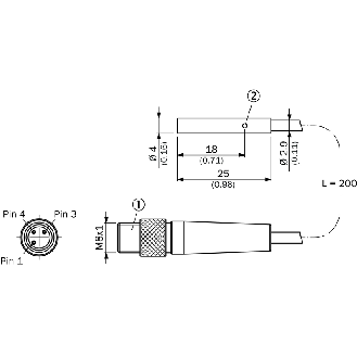 DPI D04 PNP NO P1,5mm noyé IO-Link 25mm Inox V2A / M08 3P+C0.2m PUR - IHM04-1B5PSVR8S-Lire la description