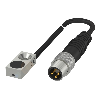 DPI Rect. PNP NO P2mm noyé 8x4.7x16mm Laiton / M08 3P+C0.3m - BES R04MC-PSC20B-EP00,3-GS49-106 (BES04FA)