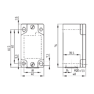 FDC EN 50041 POUSSOIR 1NO/1NF 1xM20 -30 ... +160 °C - MS 330-11Y-M20-1366-Lire la description